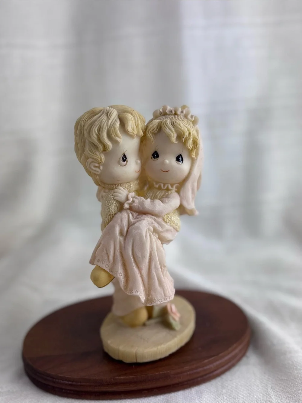 8” Enesco 2001 Bless You Two Bride & Groom Figurine Wedding Cake Topper